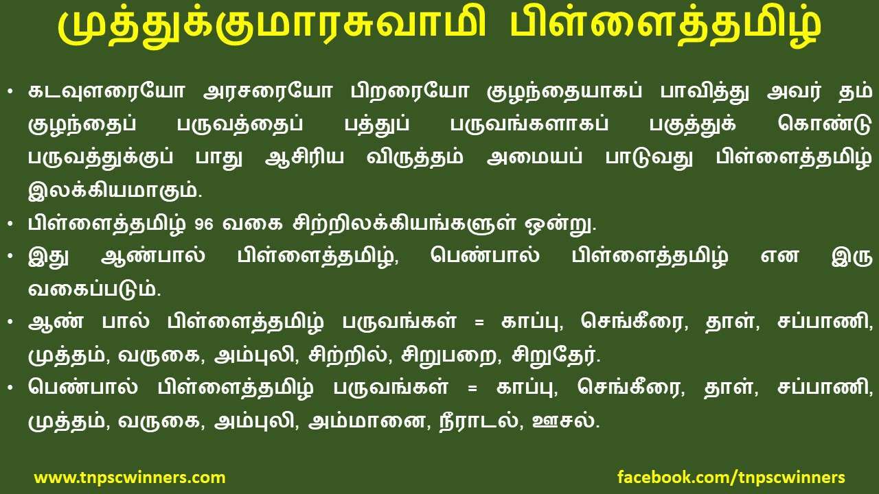 11 ஆம் வகுப்பு முத்துக்குமாரசுவாமி பிள்ளைத்தமிழ்