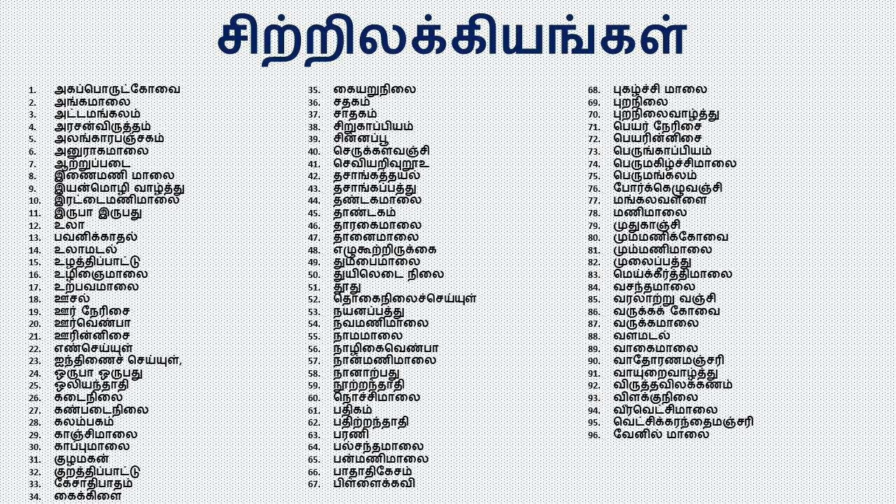 சிற்றிலக்கியங்கள்