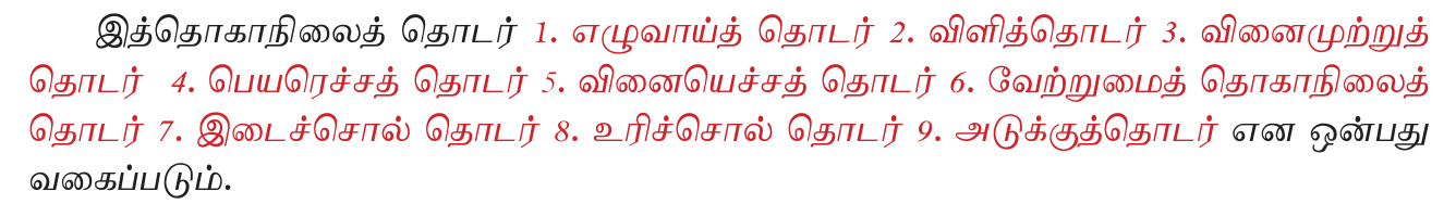 8TH TAMIL தொகைநிலை தொகாநிலைத் தொடர்கள்