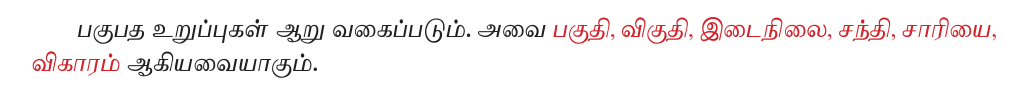 7TH TAMIL ஓரெழுத்து ஒருமொழி பகுபதம் பகாப்பதம்
