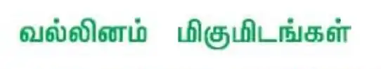 வல்லினம் மிகும் இடங்கள்