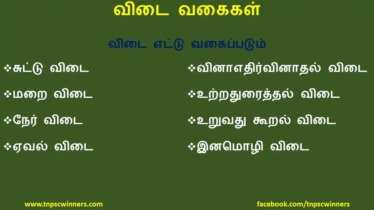10TH வினா விடை வகைகள் ஒருபொருட்பன்மொழி