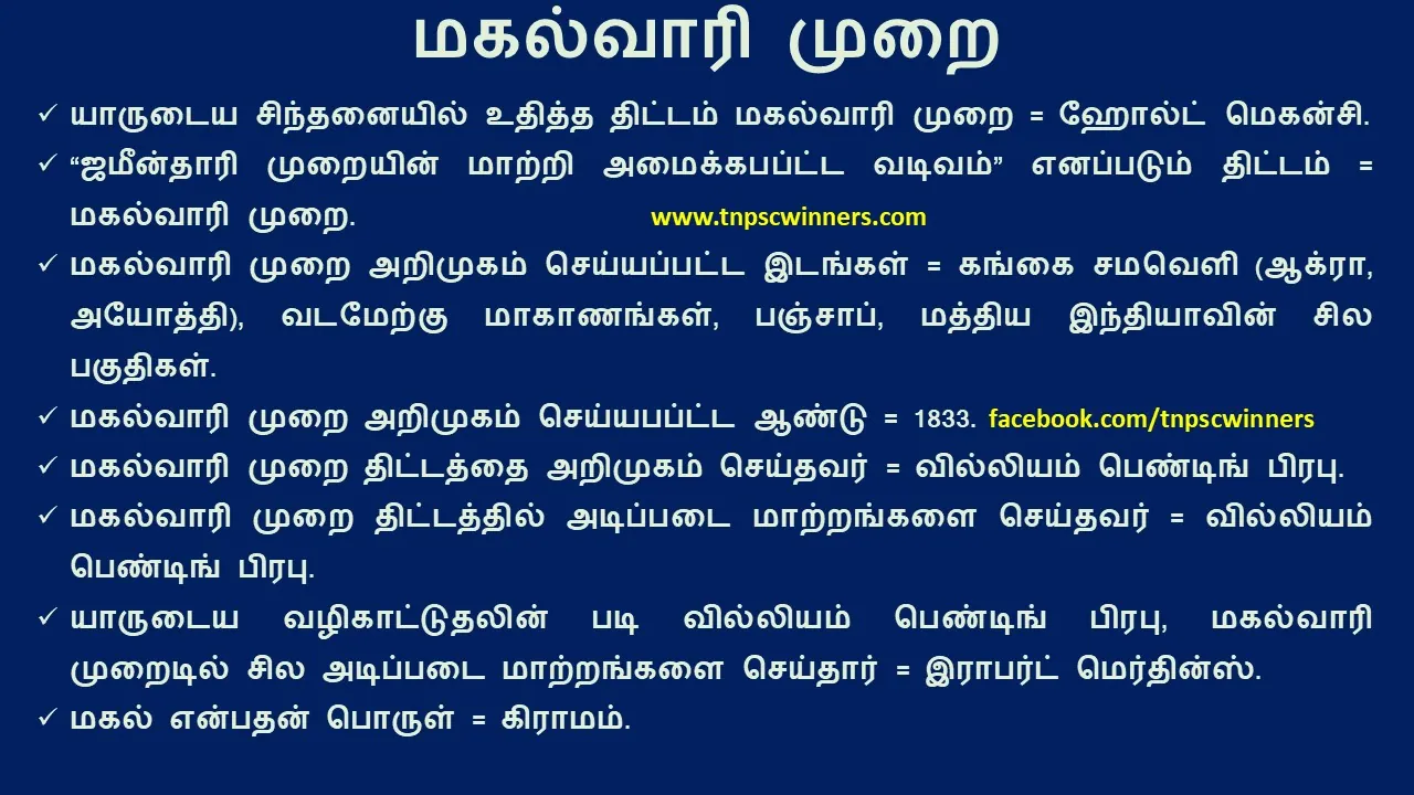 மகல்வாரி முறை