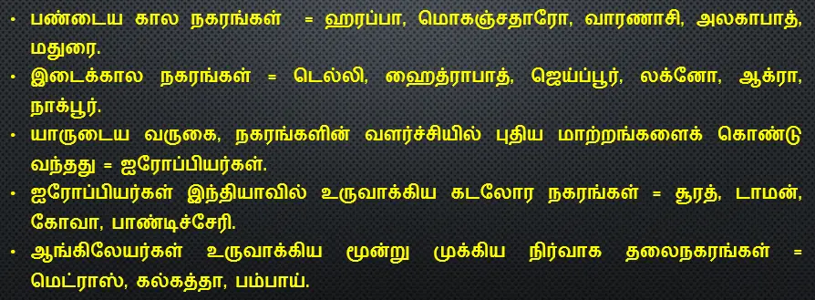 8TH ஆங்கிலேயர் ஆட்சியில் நகர்ப்புற மாற்றங்கள்