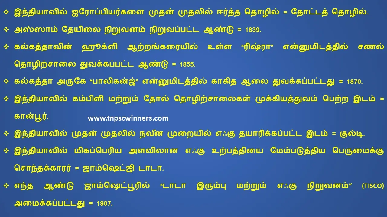 8TH இந்தியாவில் தொழிலகங்களின் வளர்ச்சி