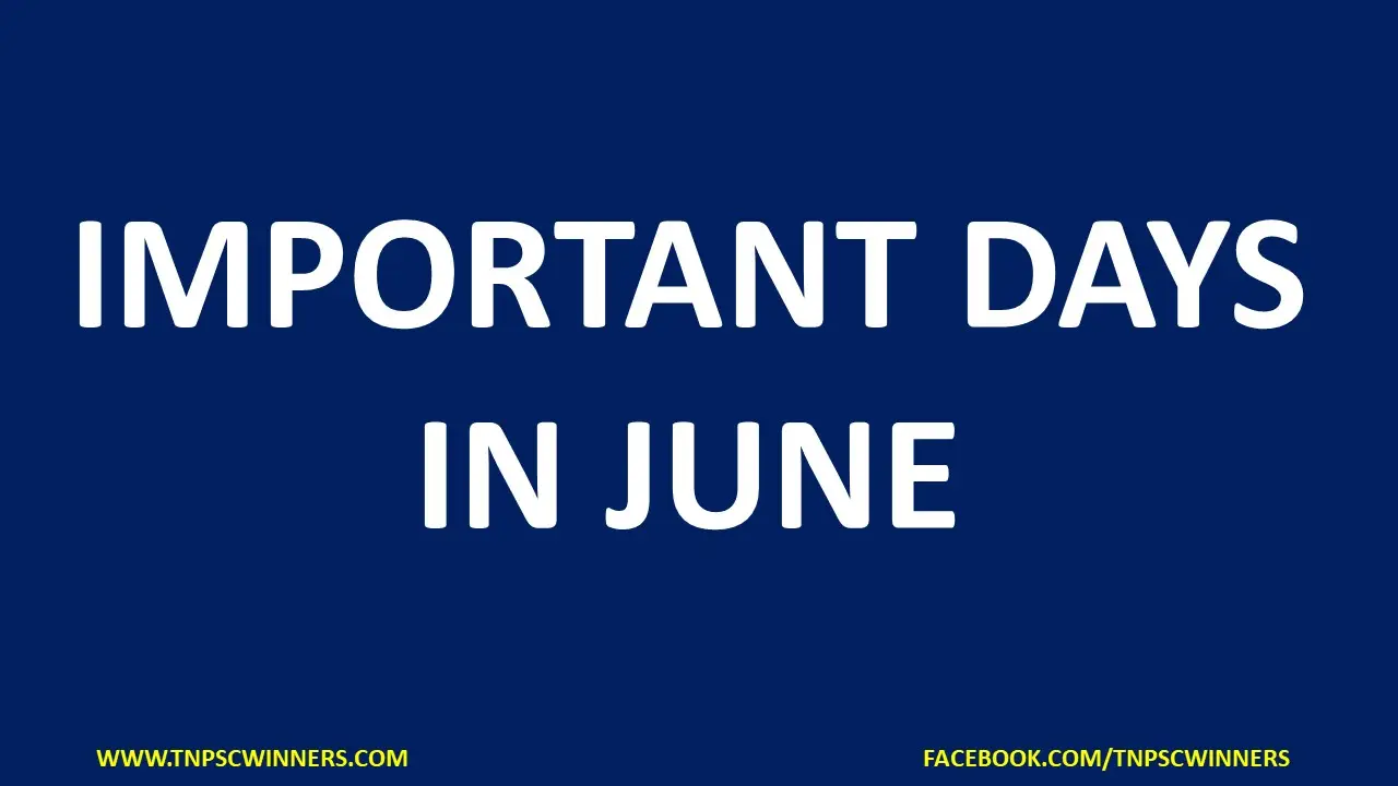 IMPORTANT DAYS IN JUNE