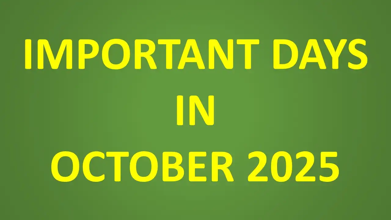 IMPORTANT DAYS IN OCTOBER 2025