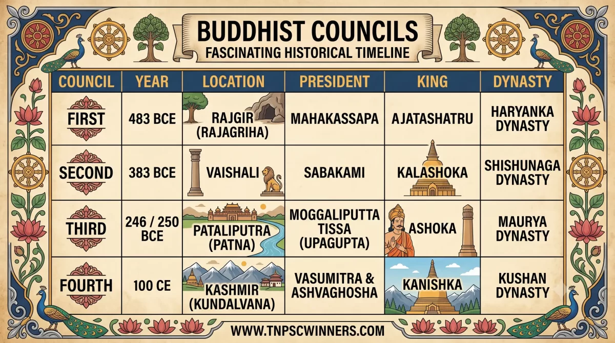 Important Facts About Buddhism 2 Buddhist Council Timeline