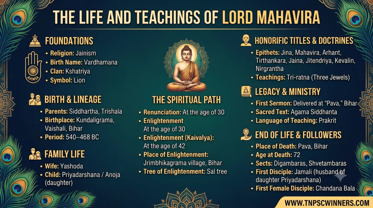 IMPORTANT FACTS ABOUT MAHAVIRA