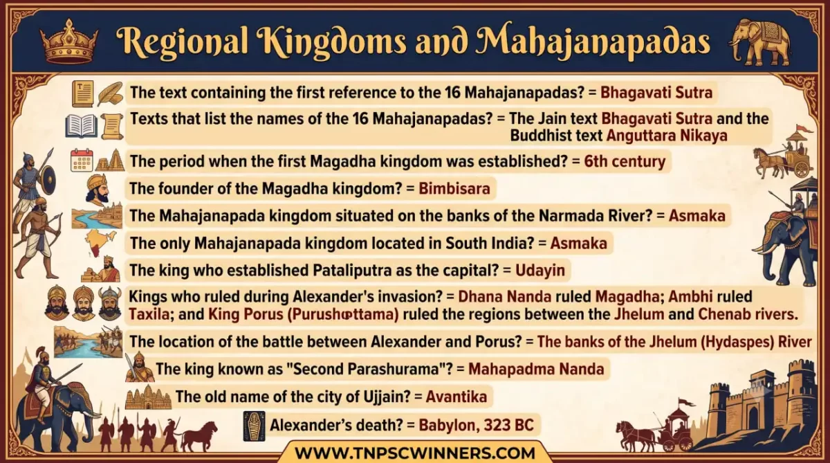 16 Mahajanapadas and Regional Kingdoms