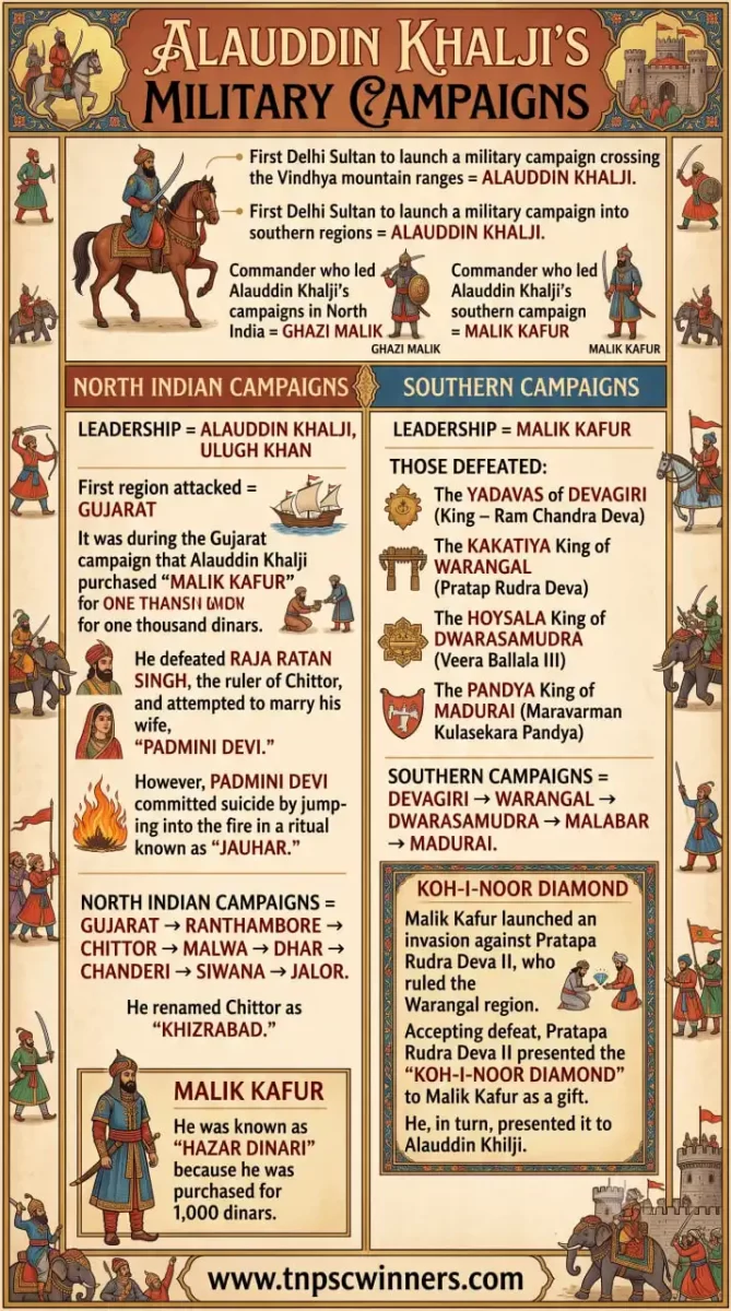 ALAUDDIN KHILJI MILITARY CAMPAIGN