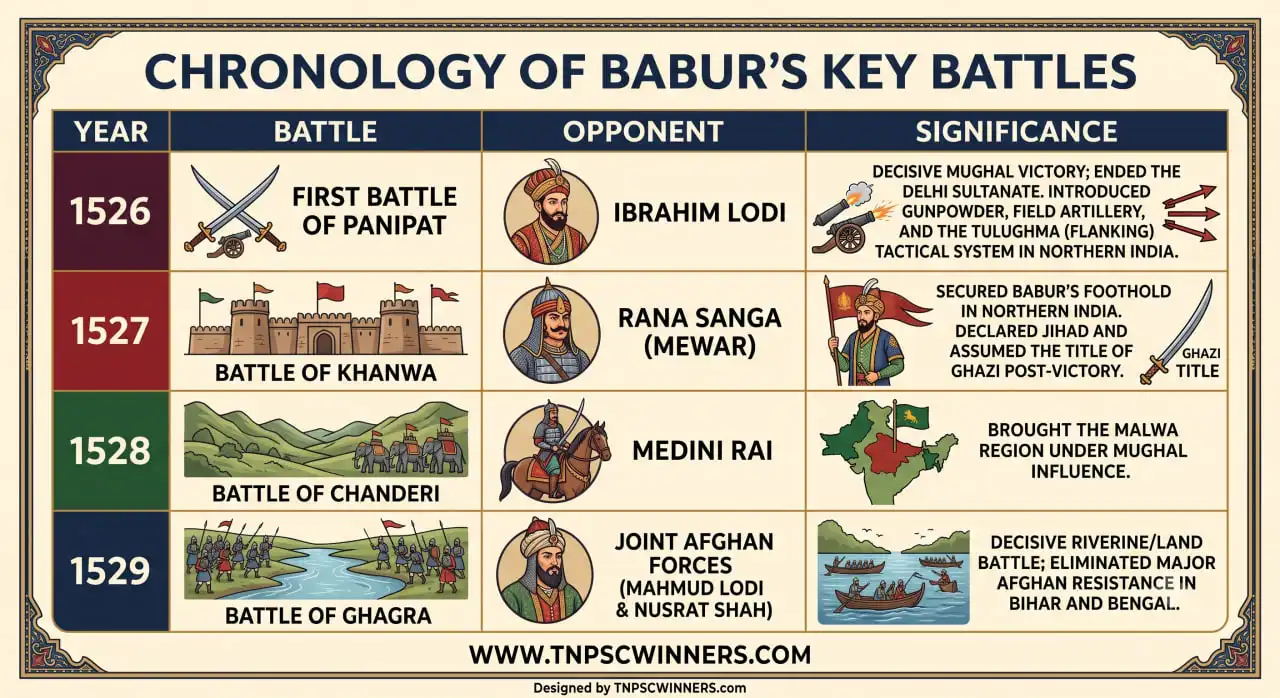 Babur the First Mughal Emperor 2 Key Battles of Babur