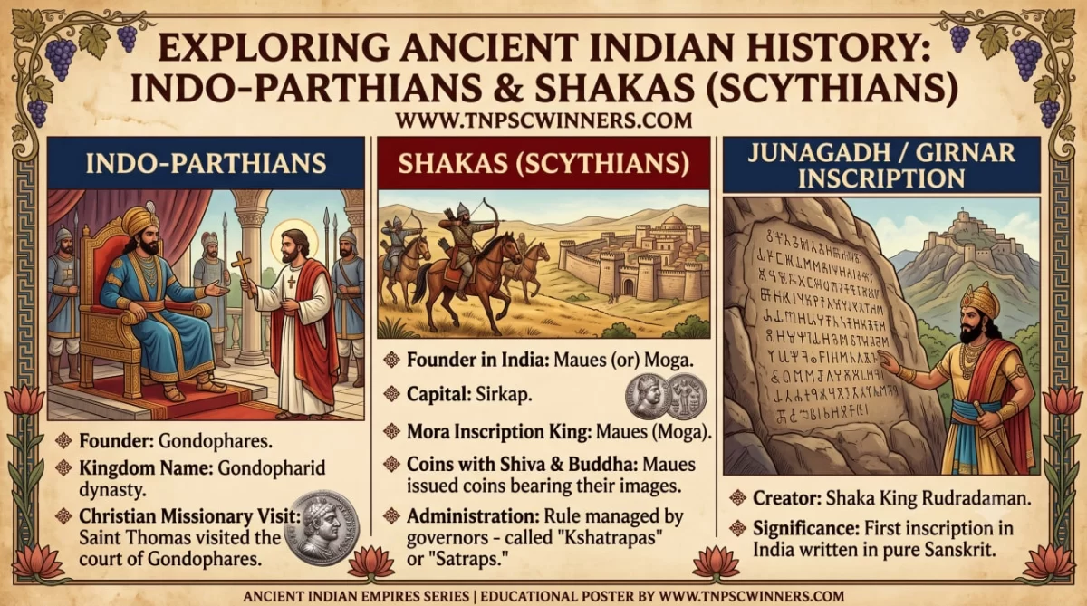 Post Mauryan Indian history important dynasties
