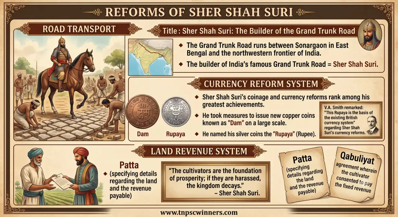 Sher Shah Suri – Biography, Reforms and Battles 3 Reforms of SHer Shah Suri
