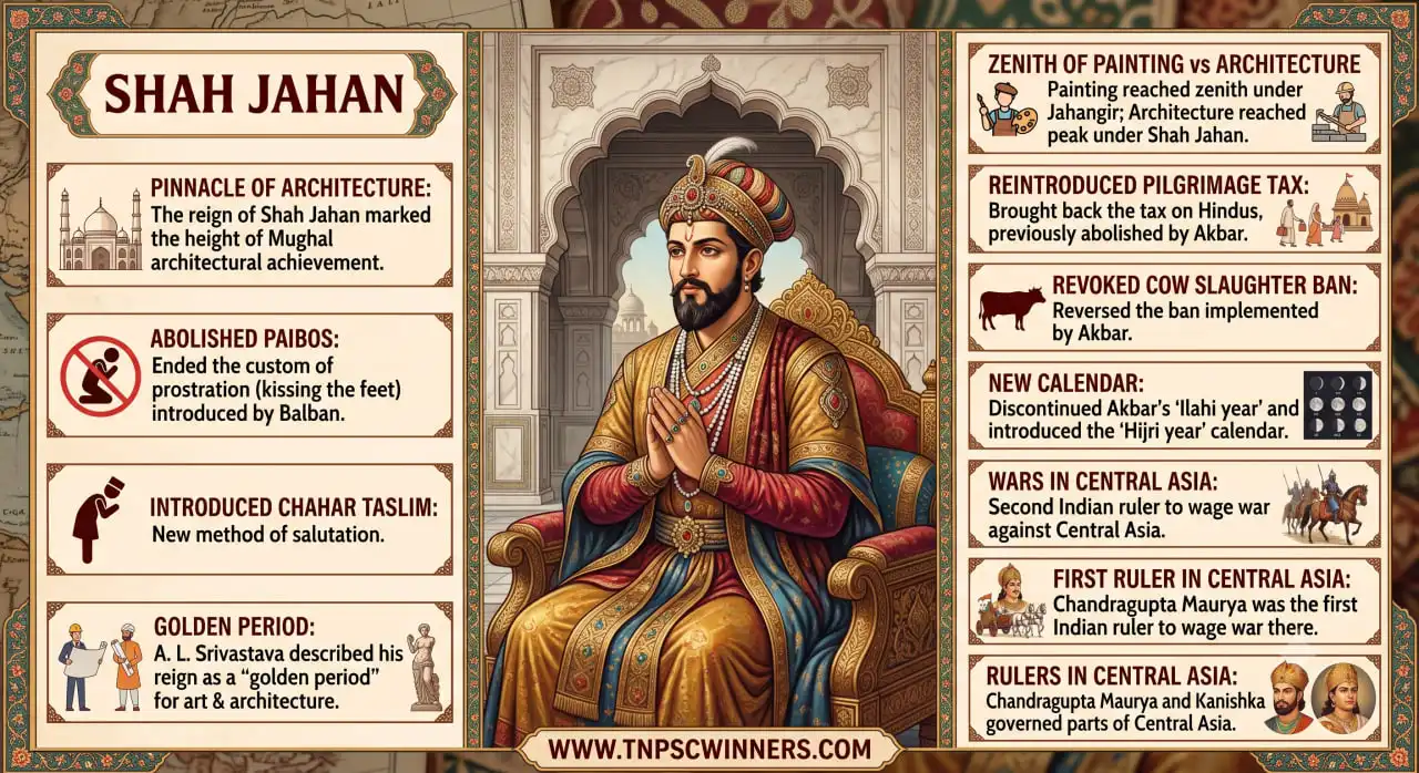 Shah Jahan – Reign, Architecture & Important Facts 4 Shahjahan Important Facts
