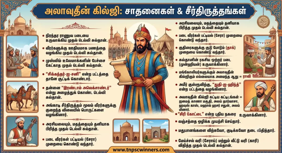 அலாவுதீன் கில்ஜியின் சாதனைகளும் சீர்திருத்தங்களும்