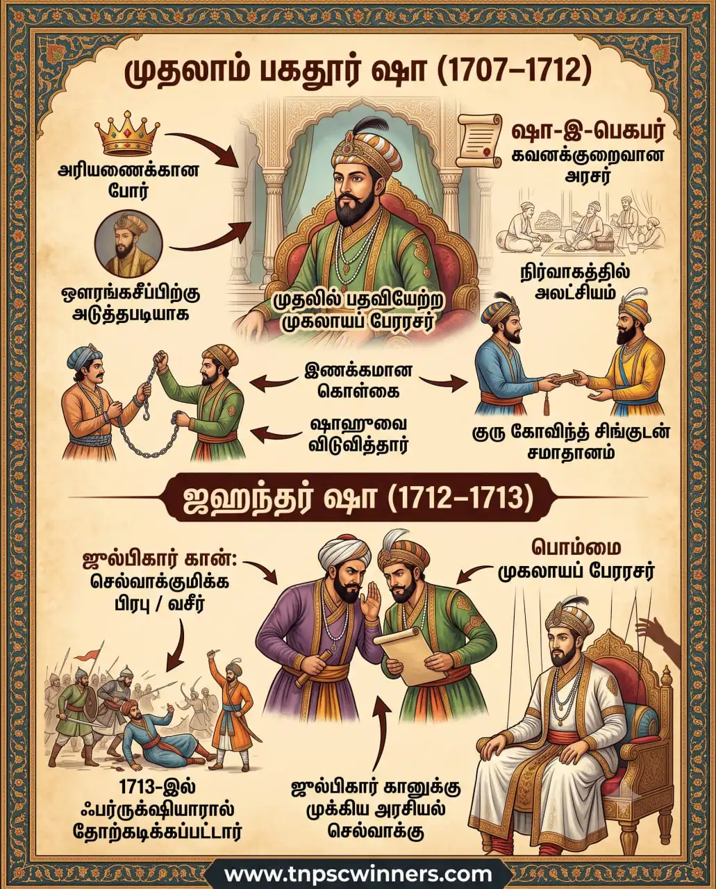 பிற்கால முகலாயர்கள் - பகதூர் & ஜகாந்தர் ஷா