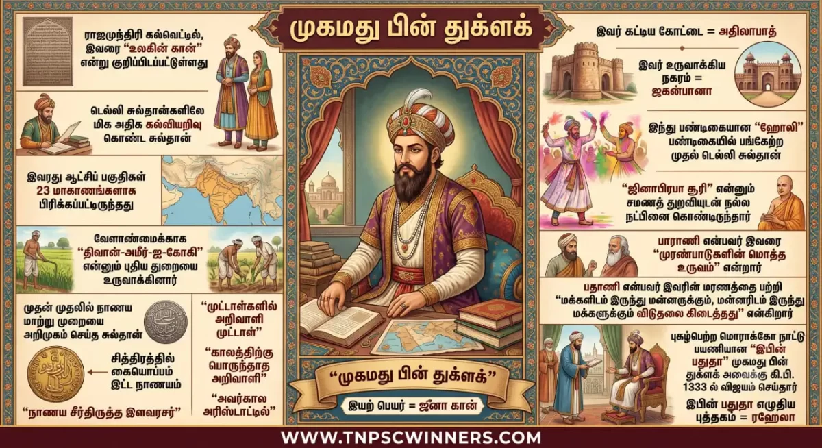துக்ளக் வம்ச வரலாறு மற்றும் ஆட்சியாளர்கள் 2 முகமது பின் துக்ளக்