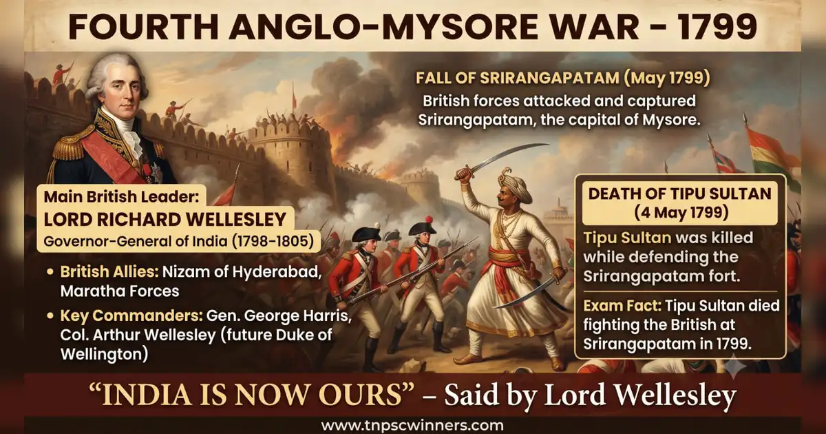 Tipu Sultan 3 Fourth Anglo-Mysore War – 1799