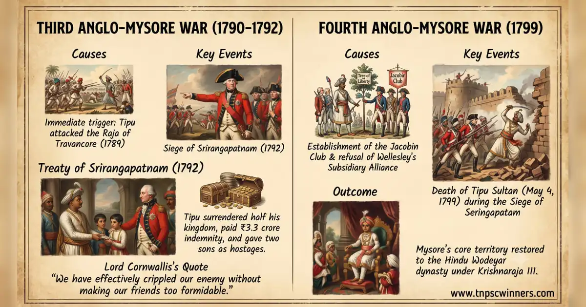 Anglo Mysore Wars 3 third & fourth anglo mysore wars