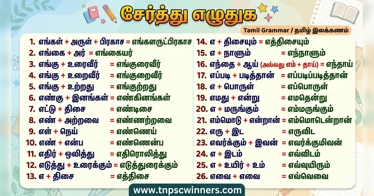 சேர்த்து எழுதுக 2 சேர்த்து எழுதுக